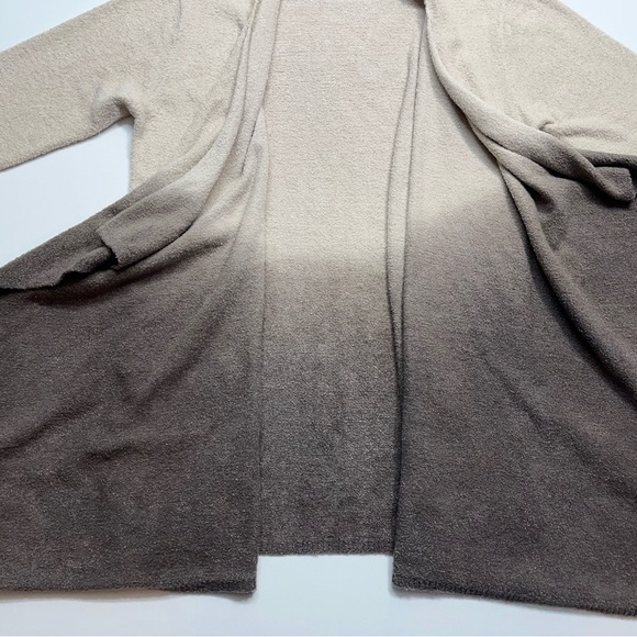 Barefoot Dreams Cardigan Womens Size L XL Bamboo Chic Lite Cocoa Ombre 436 - Picture 9 of 14